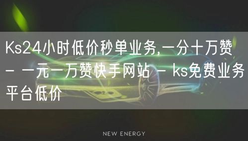 Ks24小时低价秒单业务,一分十万赞 - 一元一万赞快手网站 - ks免费业务平