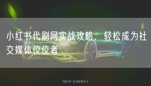 小红书代刷网实战攻略，轻松成为社交媒体佼佼者